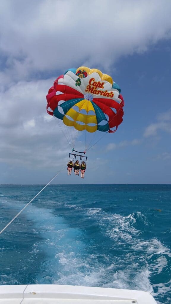 Tanderm package parasail flight in Turks & Caicos islands.